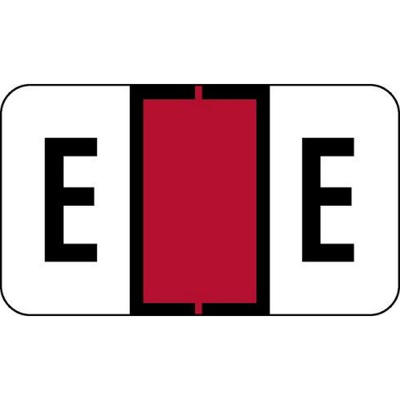 Jeter 2500 Compatible "E" Labels, Laminated Stock, 15/16" X 1-5/8" Individual Letters - Roll of 500 - Image 2
