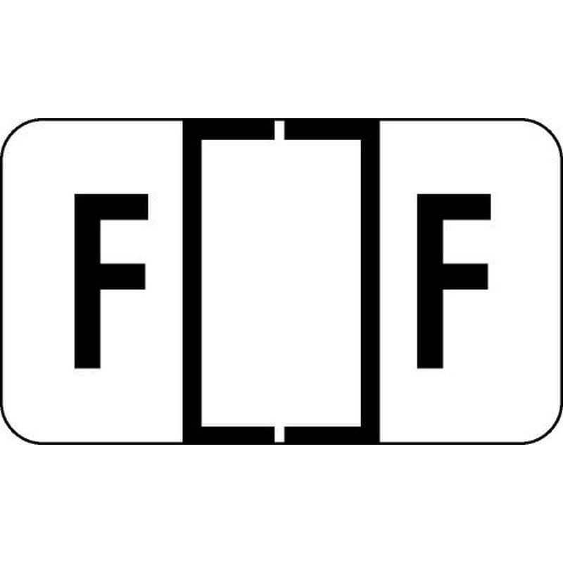 Jeter 2500 Compatible "F" Labels, Laminated Stock, 15/16" X 1-5/8" Individual Letters - Roll of 500 - Image 2