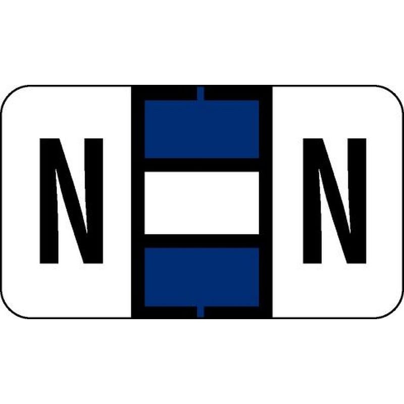 Jeter 2500 Compatible "N" Labels, Laminated Stock, 15/16" X 1-5/8" Individual Letters - Roll of 500