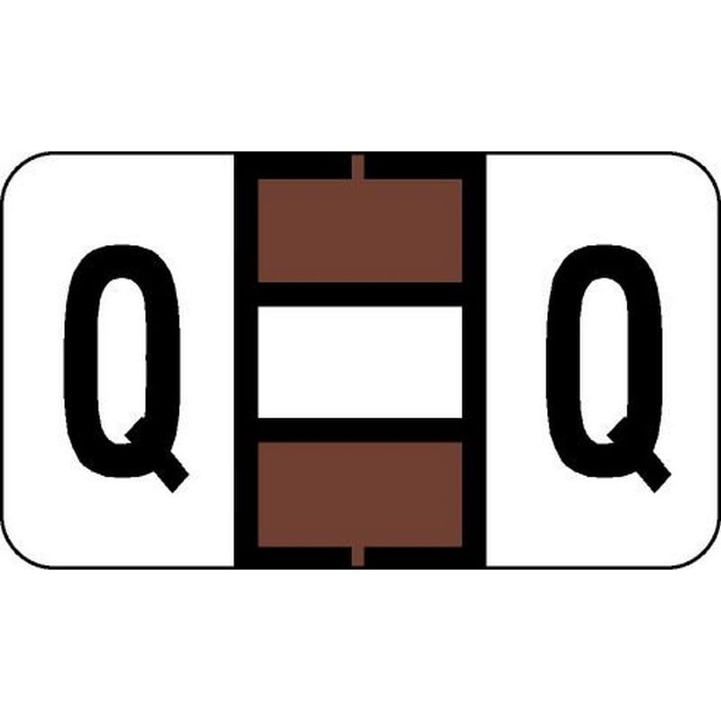 Jeter 2500 Compatible "Q" Labels, Laminated Stock, 15/16" X 1-5/8" Individual Letters - Roll of 500