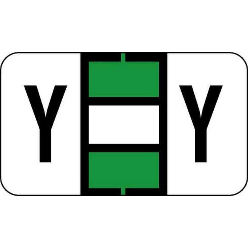 Jeter 2500 Compatible "Y" Labels, Laminated Stock, 15/16" X 1-5/8" Individual Letters - Roll of 500 - Image 2