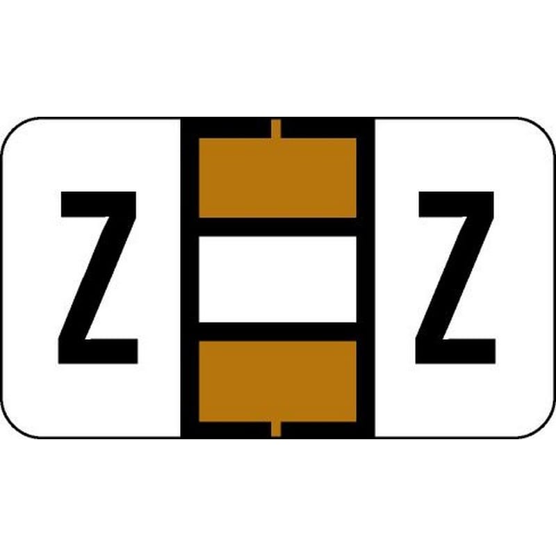 Jeter 2500 Compatible "Z" Labels, Laminated Stock, 15/16" X 1-5/8" Individual Letters - Roll of 500