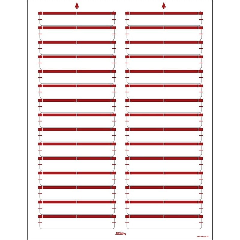Red Laser/Inkjet Name Labels, 3-7/16" X 9/16" - Pkg of 750 Labels