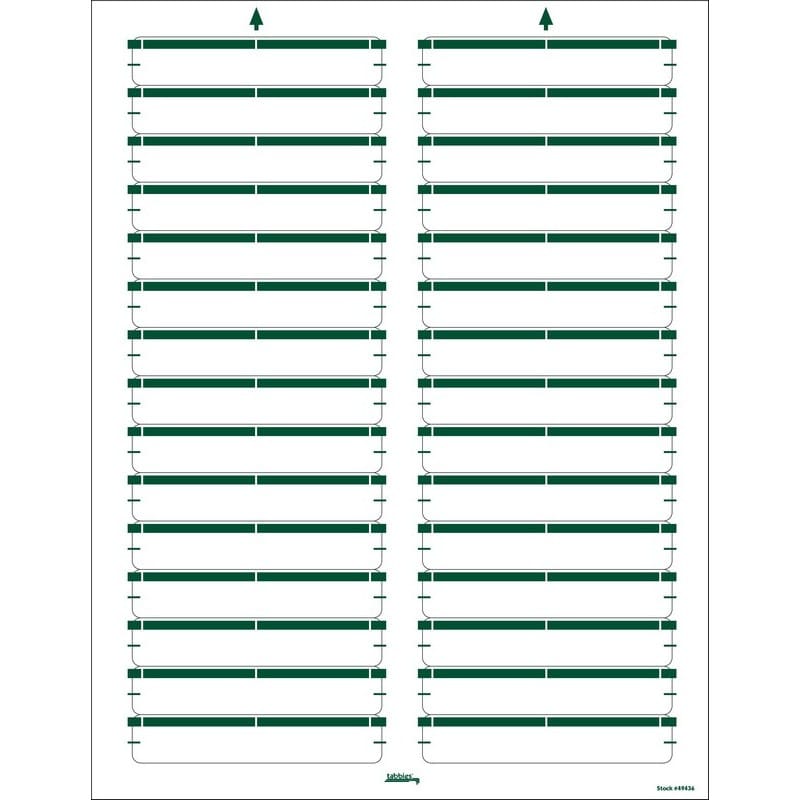 Green Laser/Inkjet Name Labels, 3-7/16" X 9/16" - Pkg of 750 Labels