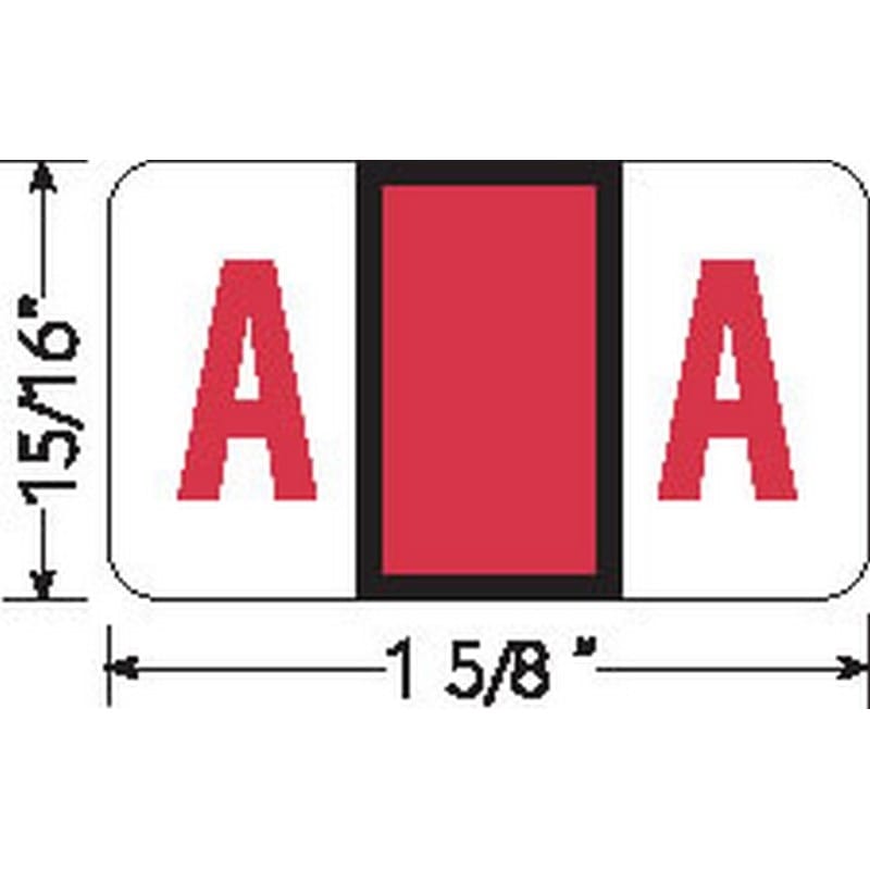 Jeter 5100 Compatible "A" Labels, Laminated Stock, 15/16" X 1-5/8" Individual Letters - Roll of 500 - Image 2