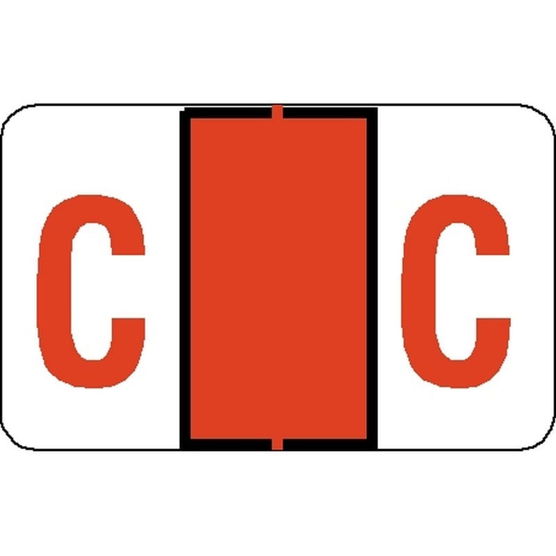 Jeter 5100 Compatible "C" Labels, Laminated Stock, 15/16" X 1-5/8" Individual Letters - Roll of 500 - Image 2