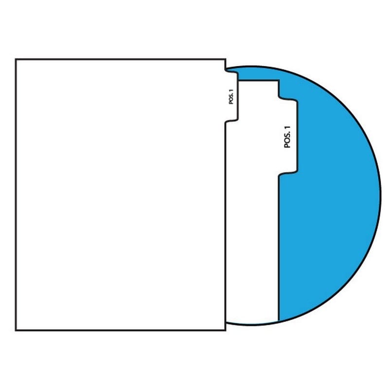 Number POS. 1 Legal Index Divider Sets, Letter Size Side Tab, 1/5th Cut, 25 Tabs per Set (Box of 10 Sets)