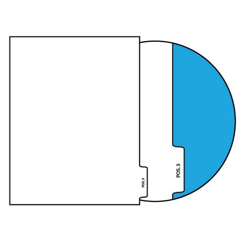 Number POS. 5 Legal Index Divider Sets, Letter Size Side Tab, 1/5th Cut, 25 Tabs per Set (Box of 10 Sets)