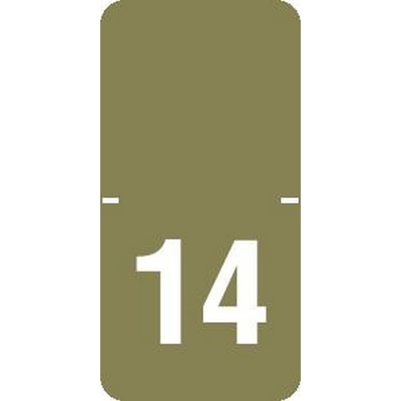 Tabbies Compatible "14" Yearband Labels, 1" X 1/2" - Pkg of 250