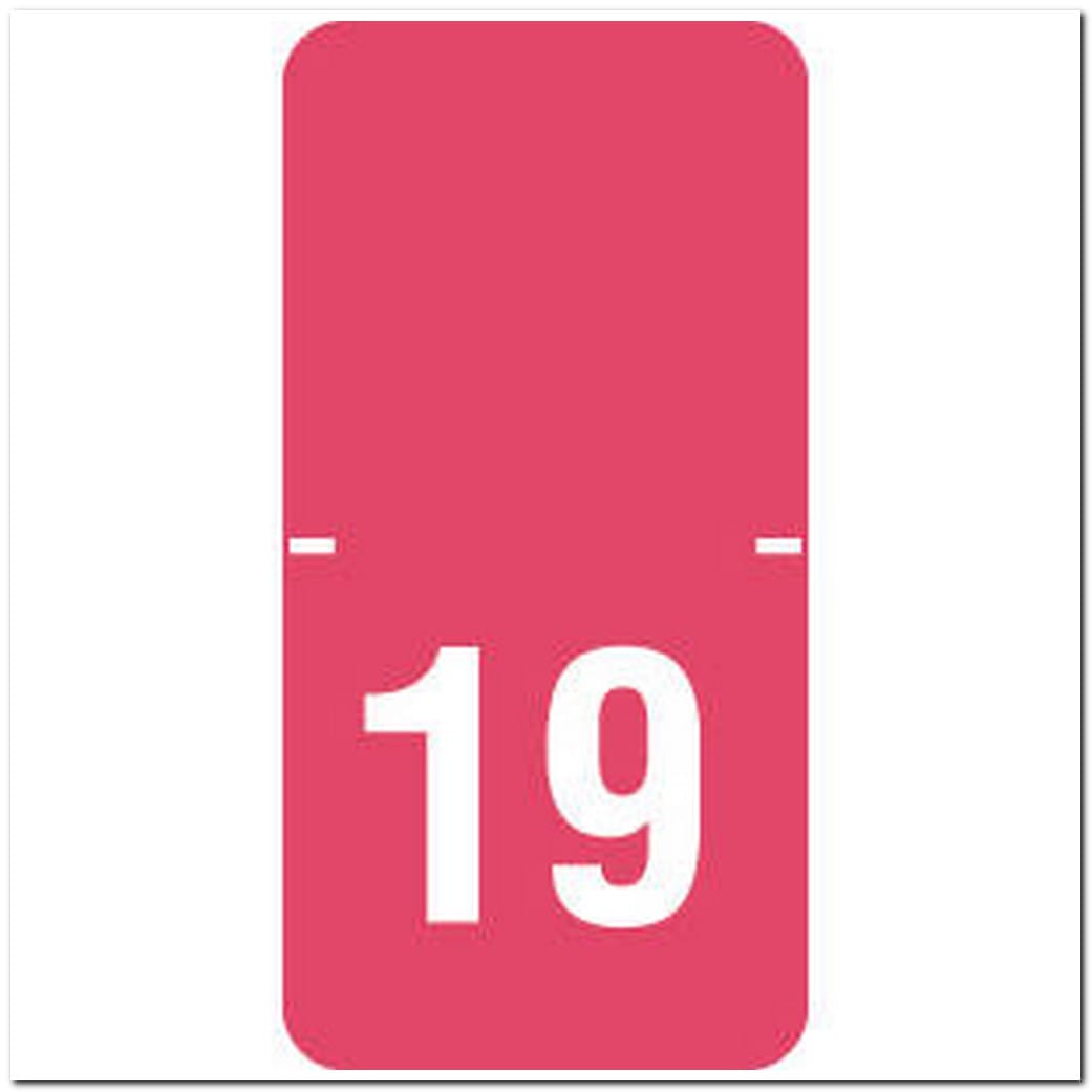 Tabbies Compatible "19" Yearband Labels, 1" X 1/2" - Pkg of 250