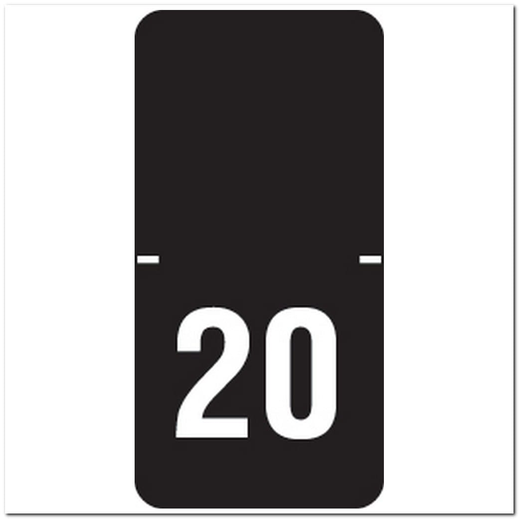 Tabbies Compatible "20" Yearband Labels, 1" X 1/2" - Pkg of 250