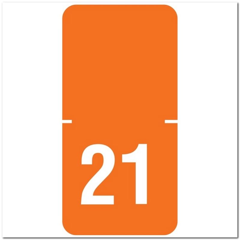 Tabbies Compatible "21" Yearband Labels, 1" X 1/2" - Pkg of 250