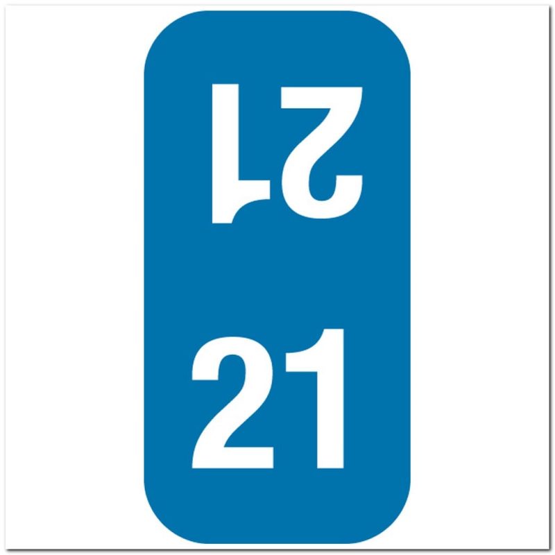 Smead Compatible "21" Yearband Labels, 1" X 1/2" - Roll of 500