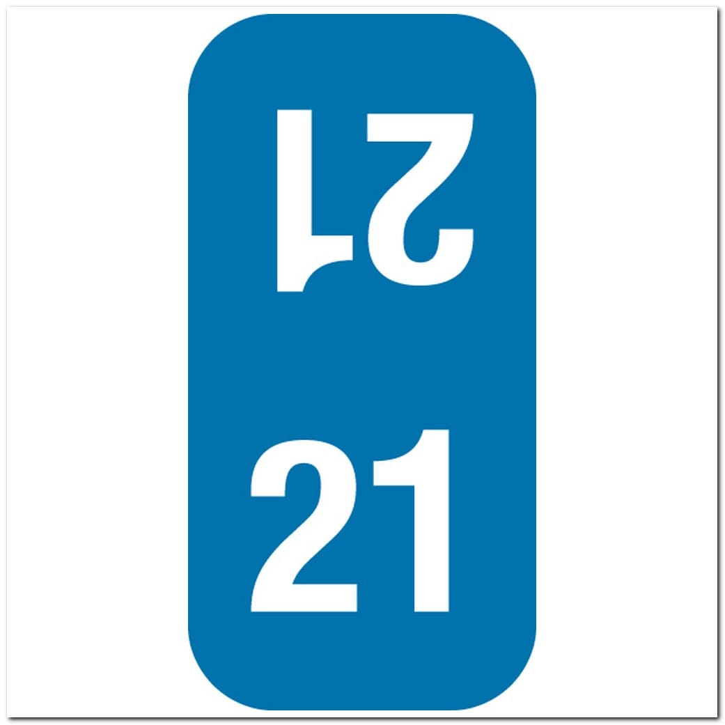 Smead Compatible "21" Yearband Labels, 1" X 1/2" - Roll of 500