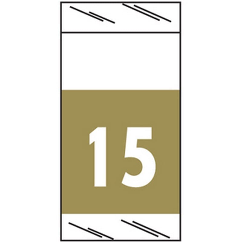 Col'R'Tab Compatible "15" Yearband Labels, 1-1/2" X 3/4" - Roll of 1000