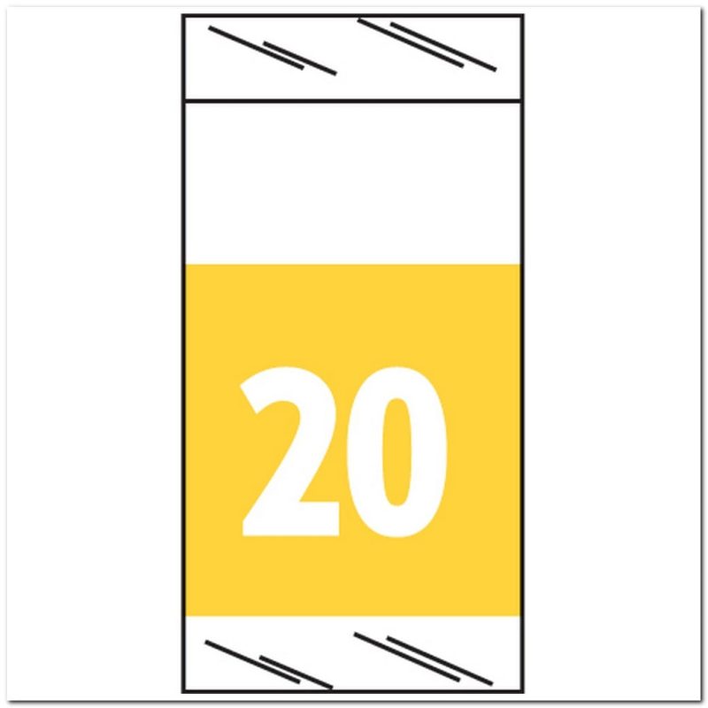 Col'R'Tab Compatible "20" Yearband Labels, 1-1/2" X 3/4" - Roll of 1000