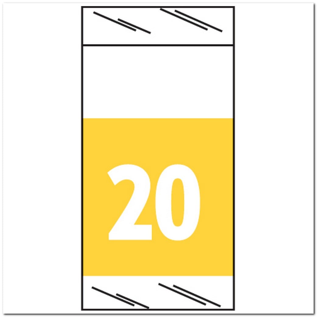 Col'R'Tab Compatible "20" Yearband Labels, 1-1/2" X 3/4" - Roll of 1000