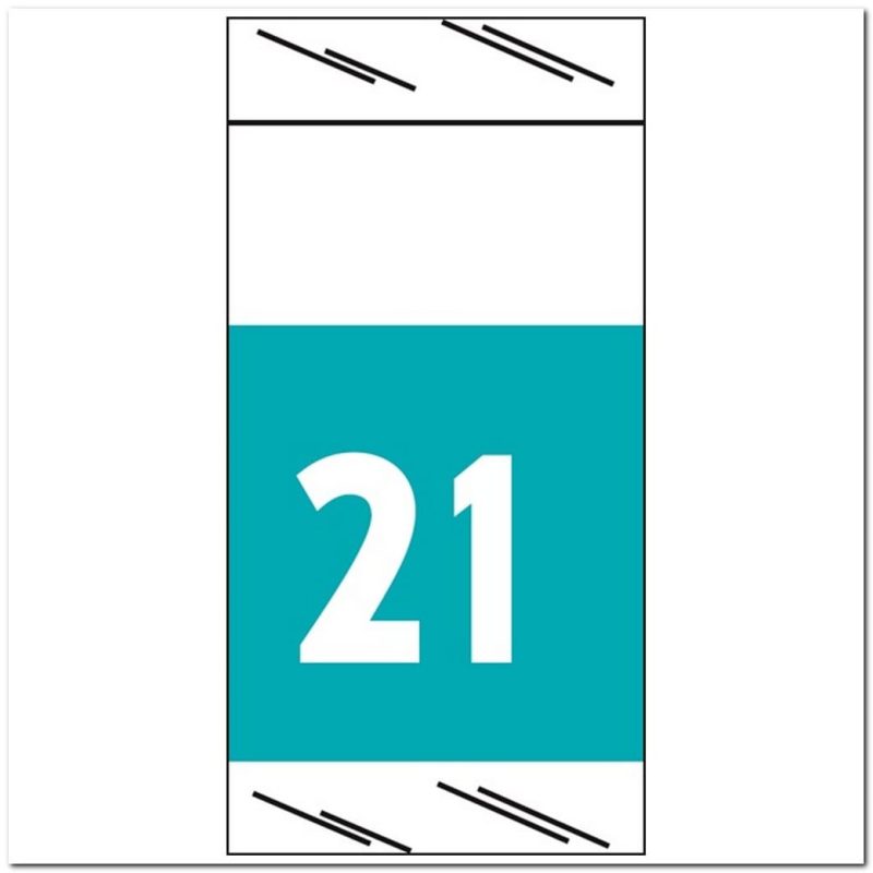 Col'R'Tab Compatible "21" Yearband Labels, 1-1/2" X 3/4" - Roll of 1000