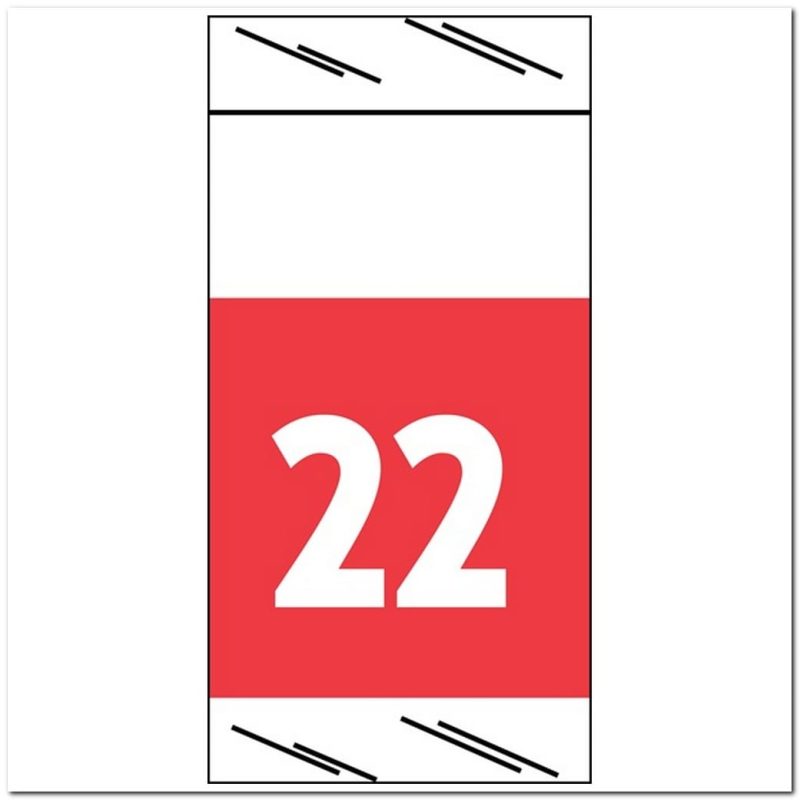 Col'R'Tab Compatible "22" Yearband Labels, 1-1/2" X 3/4" - Roll of 1000