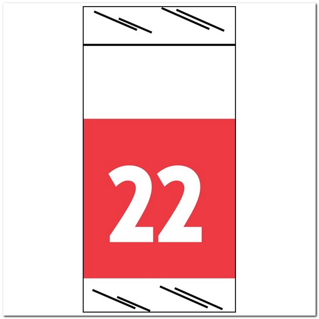 Col'R'Tab Compatible "22" Yearband Labels, 1-1/2" X 3/4" - Roll of 1000