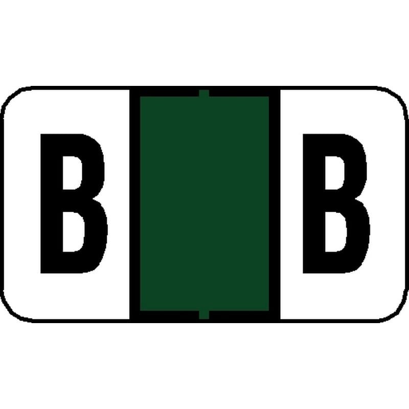Jeter 7200 Compatible "B" Labels, Laminated Stock, 15/16" X 1-5/8", Individual Letters - Pack of 240