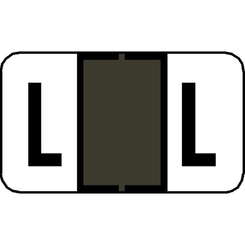 Jeter 7200 Compatible "L" Labels, Laminated Stock, 15/16" X 1-5/8", Individual Letters - Pack of 240