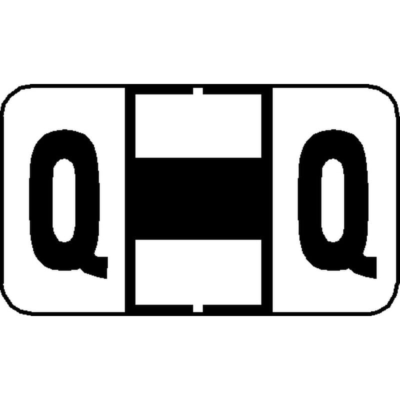 Jeter 7200 Compatible "Q" Labels, Laminated Stock, 15/16" X 1-5/8", Individual Letters - Pack of 240