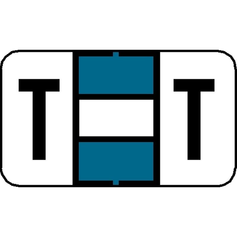 Jeter 7200 Compatible "T" Labels, Laminated Stock, 15/16" X 1-5/8", Individual Letters - Pack of 240 - Image 2