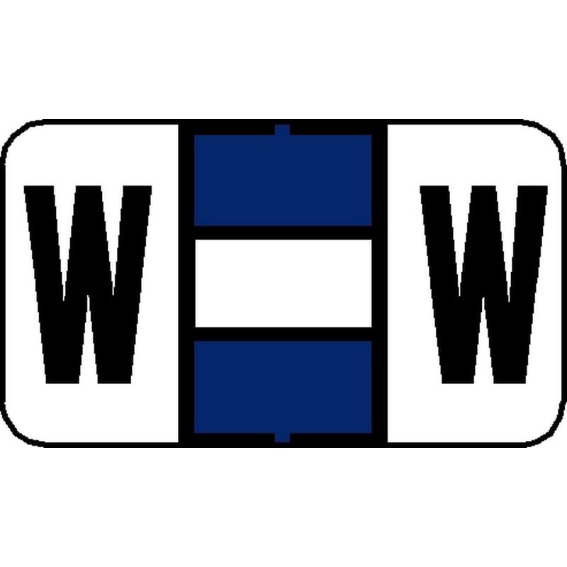 Jeter 7200 Compatible "W" Labels, Laminated Stock, 15/16" X 1-5/8", Individual Letters - Pack of 225 - Image 2