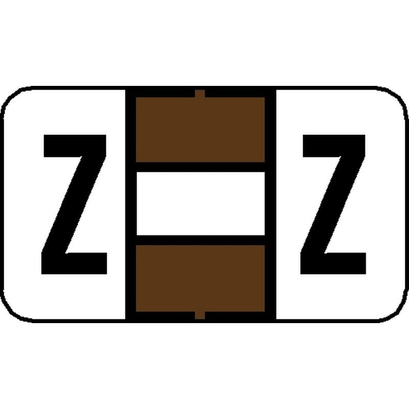 Jeter 7200 Compatible "Z" Labels, Laminated Stock, 15/16" X 1-5/8", Individual Letters - Pack of 225