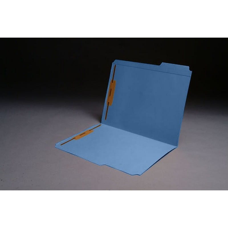 11pt Dark Blue Folders, 1/3 Cut TOP TAB - Assorted, Letter Size, Fastener Pos #1 and #3 (Box of 50) - Image 2