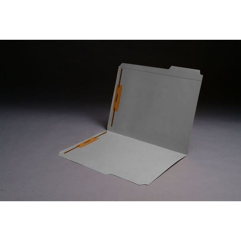 11pt Gray Folders, 1/3 Cut TOP TAB - Assorted, Letter Size, Fastener Pos #1 and #3 (Box of 50)