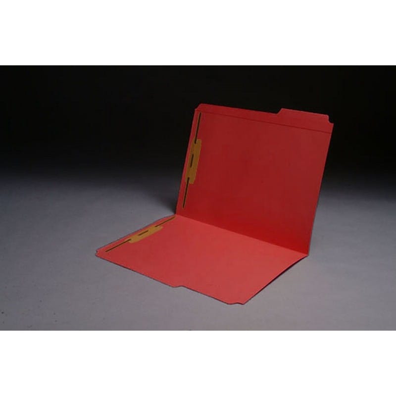 11pt Red Folders, 1/3 Cut TOP TAB - Assorted, Letter Size, Fastener Pos #1 and #3 (Box of 50) - Image 2