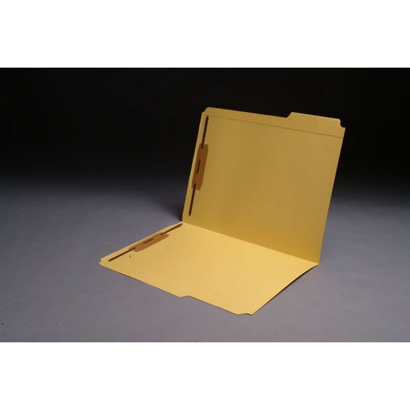11pt Yellow Folders, 1/3 Cut TOP TAB - Assorted, Letter Size, Fastener Pos #1 and #3 (Box of 50)