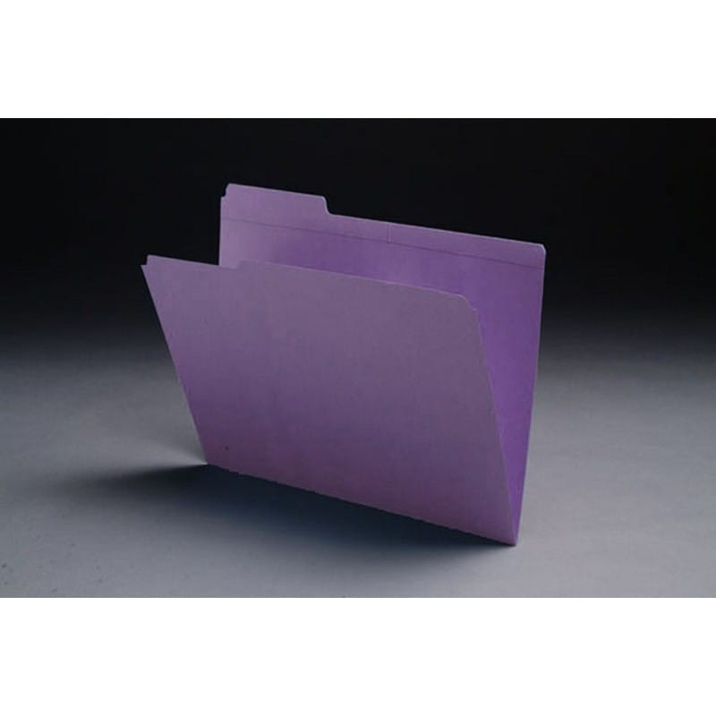 11pt Lavender Folders, 1/3 Cut TOP TAB - Assorted, Letter Size (Box of 100) - Image 2