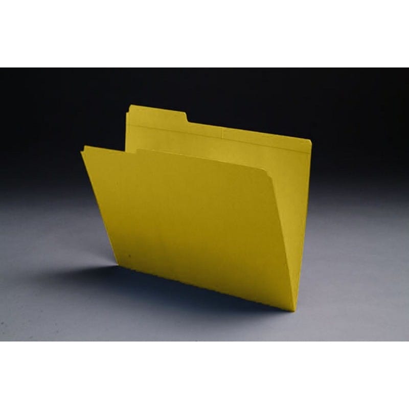 11pt Yellow Folders, 1/3 Cut TOP TAB - Assorted, Letter Size (Box of 100) - Image 2