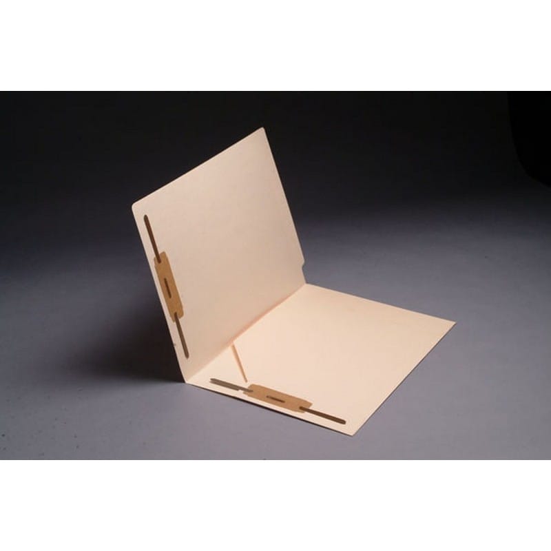 11pt Manila Folders, Full Cut END TAB, Letter Size, Full Diagonal Pocket, Fasteners Pos #1 & #3 (Box of 50) - Image 2