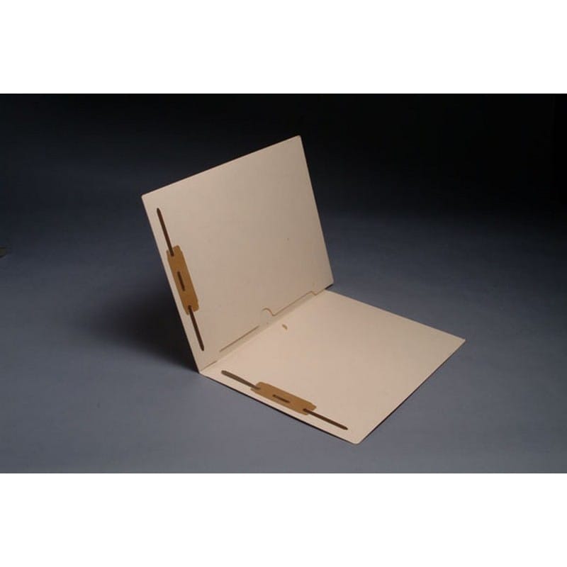 11pt Manila Folders, Full Cut END TAB, Letter Size, Full Pocket Front and Back, Fasteners Pos #1 & #3 (Box of 50) - Image 2