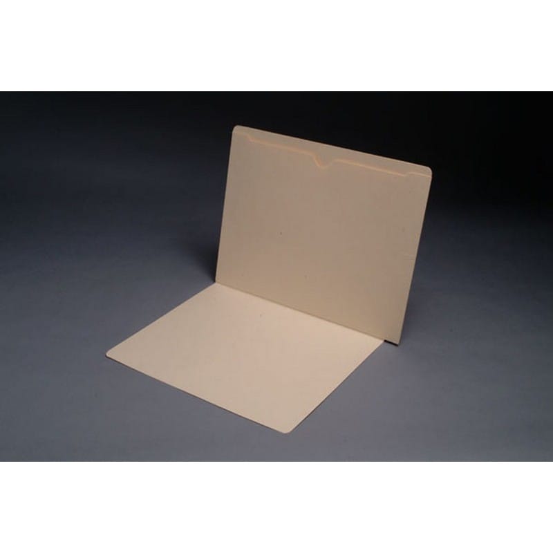 11pt Manila Folders, Full Cut END TAB, Letter Size, Full Open Top Back Pocket (Box of 50)