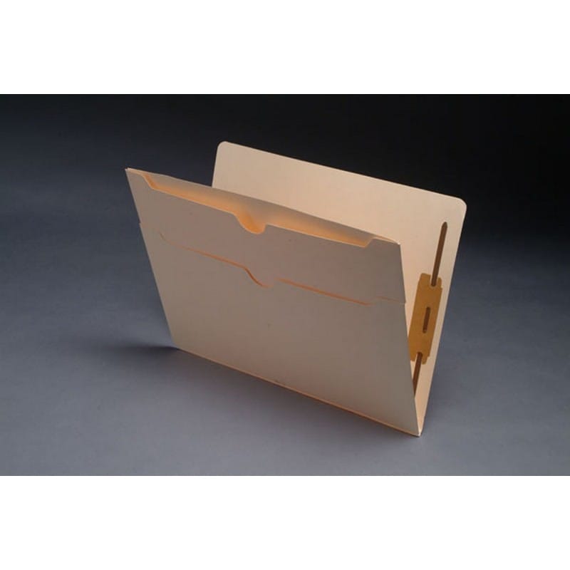 11pt Manila Folders, Full Cut END TAB, Letter Size, Double Pockets Outside Back, Fasteners Pos #1 & #3 (Box of 50) - Image 2