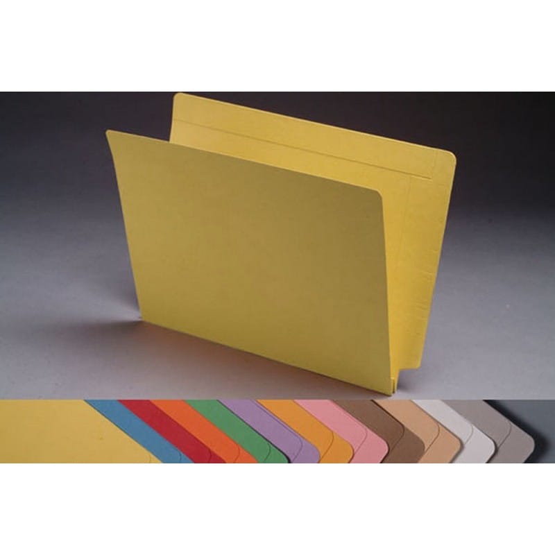 14pt Yellow Folders, Full Cut 2-Ply END TAB, Letter Size, 1-1/2" Expansion (Box of 50)