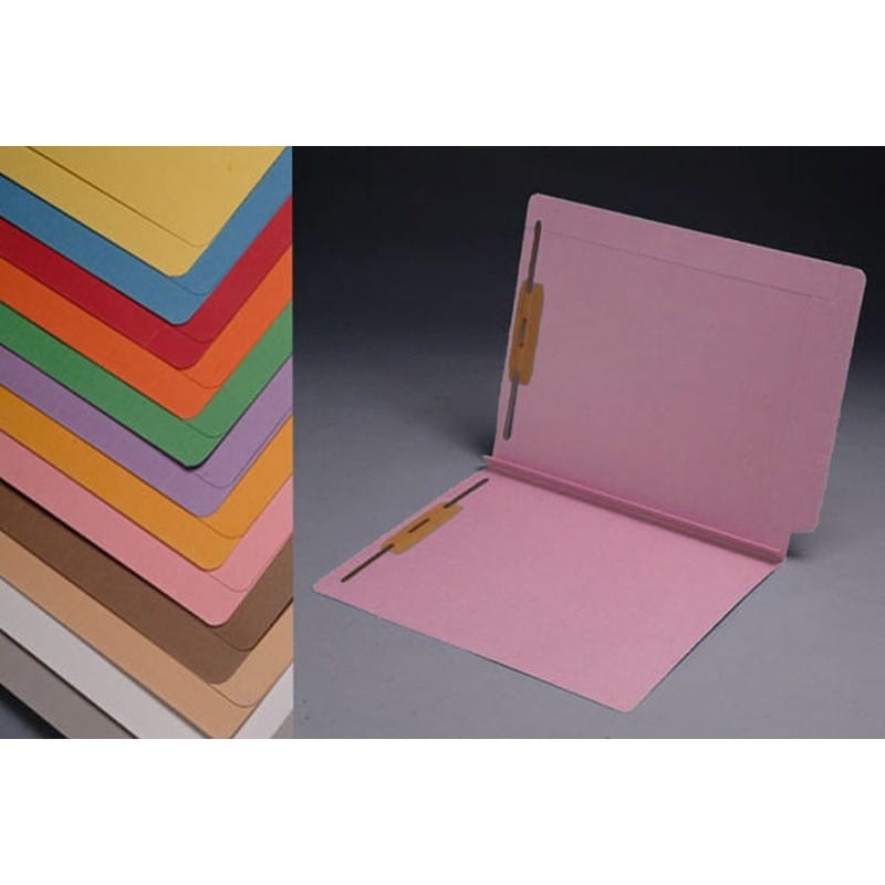 Colored File Folders with Fasteners Pos #1 & #3, END Tab, Full Cut, 14 pt, 2 Ply (Box of 50) - Image 9