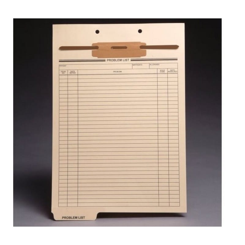 Preprinted Fileback Divider Sheets, Problem List (Box of 100) - Image 2