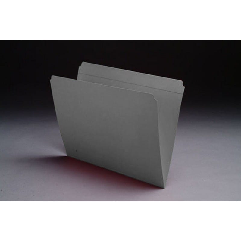 11pt Gray Folders, Full Cut Reinforced TOP TAB, Letter Size (Box of 100)