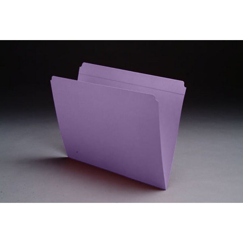 11pt Lavender Folders, Full Cut Reinforced TOP TAB, Letter Size (Box of 100)