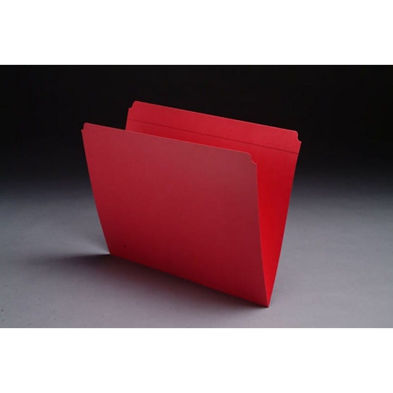 11pt Red Folders, Full Cut Reinforced TOP TAB, Letter Size (Box of 100) - Image 2