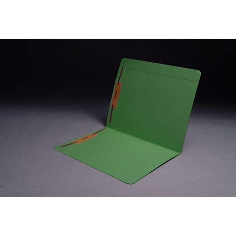 11pt Green Folders, Full Cut Reinforced TOP TAB, Letter Size, Fastener Pos #1 and #3 (Box of 50) - Image 2