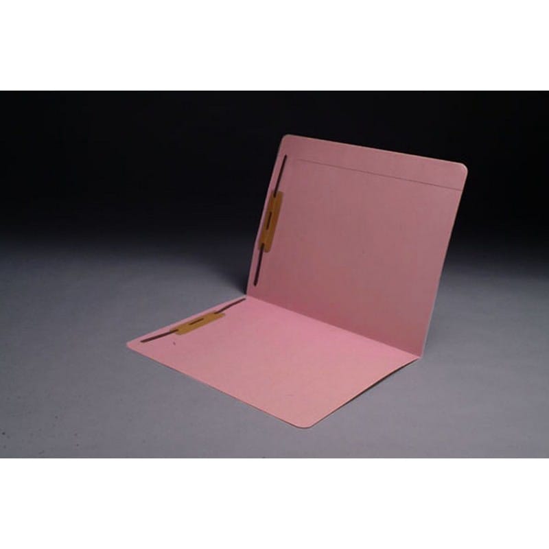 11pt Pink Folders, Full Cut Reinforced TOP TAB, Letter Size, Fastener Pos #1 and #3 (Box of 50) - Image 2