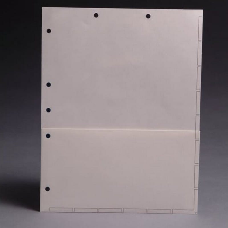 Chart Divider Sheets for Stick-On Tabs, White with 1/2 Pocket (Box of 50) - Image 2