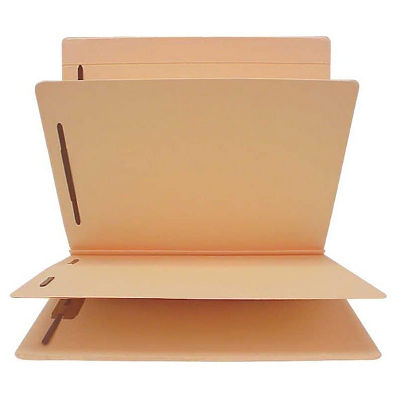 14pt Manila Classification Folders, Full Cut TOP TAB, Letter Size, 2 Dividers (Box of 15) - Image 2